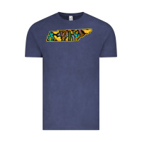 Vintage Denim Western Tenessee Map Sunflower Pattern Vintage Tee - Bettercallsaul