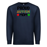Navy autism awareness puzzle theme Premium Sweatshirt - CowhideDigitalArt