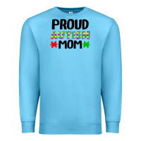 Ocean Blue autism awareness puzzle theme Premium Sweatshirt - CowhideDigitalArt