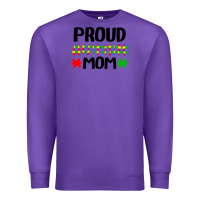 Purple autism awareness puzzle theme Premium Sweatshirt - CowhideDigitalArt