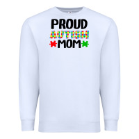 White autism awareness puzzle theme Premium Sweatshirt - CowhideDigitalArt