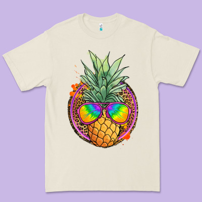 Pineapple And Glasses Premium Tee Designed By Jahusdesignshop