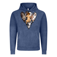 Vintage Denim Country Cupid Valentine Cowhide Heart Vintage Hoodie - Bettercallsaul