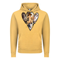 Vintage Mustard Country Cupid Valentine Cowhide Heart Vintage Hoodie - Bettercallsaul