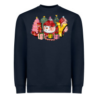 Navy joy snowman Heavyweight Sweatshirt - CowGirlArtShop