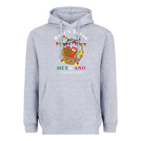 Heather Grey logo for rosys saon mexicano Heavyweight Hoodie - CowhideDigitalArt