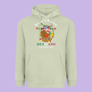 Logo For Rosys Saon Mexicano Heavyweight Hoodie Designed By Cowhidedigitalart