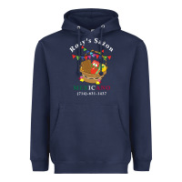 Navy logo for rosys saon mexicano Heavyweight Hoodie - CowhideDigitalArt