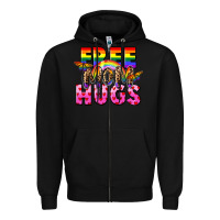 Black Free Mom hugs Zipper Hoodie - FaDigitalArtStudio