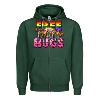 Sports Green Free Mom hugs Zipper Hoodie - FaDigitalArtStudio