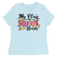 Baby Blue my class is full of sweethearts Ladies Tee - MaliasSmallBusiness