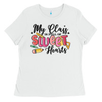 White my class is full of sweethearts Ladies Tee - MaliasSmallBusiness