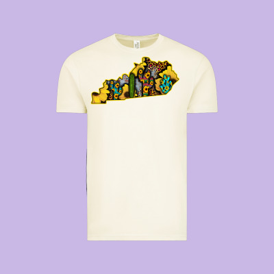 Kentucky Map Western Sunflower Pattern Vintage Tee Designed By Bettercallsaul