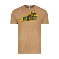 Vintage Camel Kentucky Map Western Sunflower Pattern Vintage Tee - Bettercallsaul