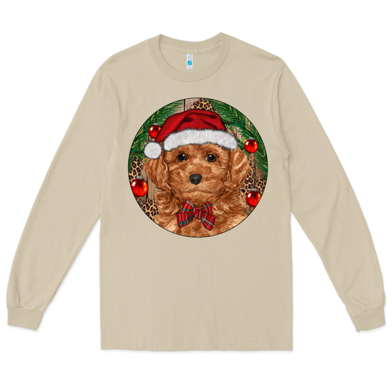 Christmas Toy Poodle Long Sleeve Tee by RanaPortraitStore | Teevron