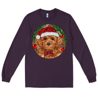 Plum Christmas Toy Poodle Long Sleeve Tee - RanaPortraitStore