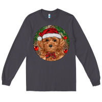 Smoke Christmas Toy Poodle Long Sleeve Tee - RanaPortraitStore