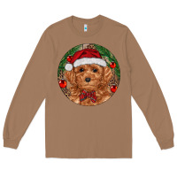 Toasted Coconut Christmas Toy Poodle Long Sleeve Tee - RanaPortraitStore