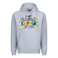 Heather Grey I am enough Premium Hoodie - FaDigitalArtStudio