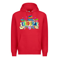 Red I am enough Premium Hoodie - FaDigitalArtStudio