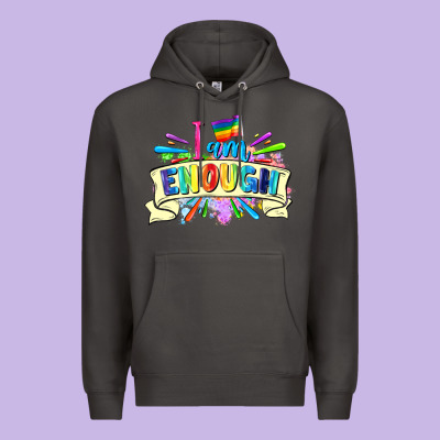 I Am Enough Premium Hoodie Designed By Fadigitalartstudio