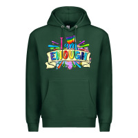 Sports Green I am enough Premium Hoodie - FaDigitalArtStudio