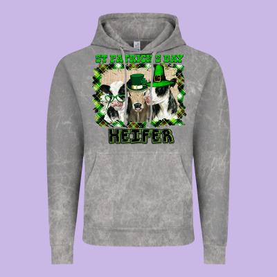 St Patricks Day Heifer Vintage Hoodie Designed By Bettercallsaul