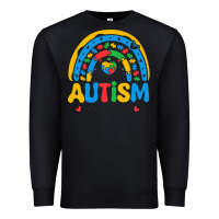 Black proud autism mom rainbow Premium Sweatshirt - CowhideDigitalArt