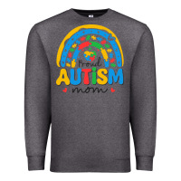 Charcoal Heather proud autism mom rainbow Premium Sweatshirt - CowhideDigitalArt