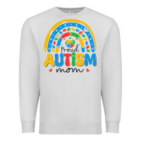 Dove Grey proud autism mom rainbow Premium Sweatshirt - CowhideDigitalArt