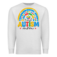 Oatmeal Heather proud autism mom rainbow Premium Sweatshirt - CowhideDigitalArt