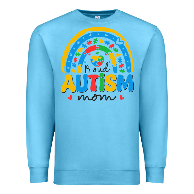 Proud Autism Mom Rainbow Premium Sweatshirt by CowhideDigitalArt | Teevron