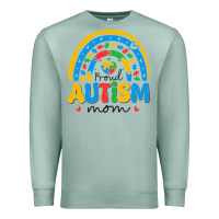 Seafoam proud autism mom rainbow Premium Sweatshirt - CowhideDigitalArt