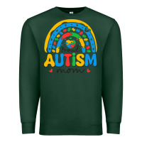 Sports Green proud autism mom rainbow Premium Sweatshirt - CowhideDigitalArt