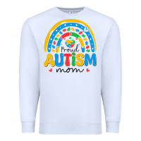 White proud autism mom rainbow Premium Sweatshirt - CowhideDigitalArt