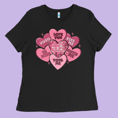 Valentines Conversation Hearts Ladies Tee Designed By Maliassmallbusiness