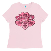 Bubblegum Pink valentines conversation hearts Ladies Tee - MaliasSmallBusiness