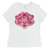 White valentines conversation hearts Ladies Tee - MaliasSmallBusiness