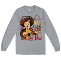 Heather Grey Ay, ay, ay canta y no llores! Long Sleeve Tee - NancyCooperArtShop
