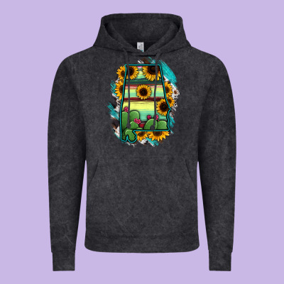 Alabama Map Sunflower Cactus Serape Vintage Hoodie Designed By Ranaportraitstore