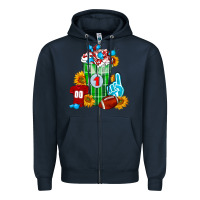 Navy Football Frappe Zipper Hoodie - FaDigitalArtStudio