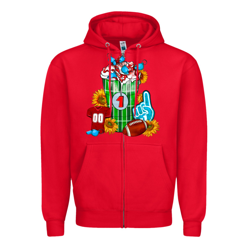 Football Frappe Zipper Hoodie by FaDigitalArtStudio | Teevron