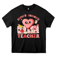Black cupid's favorite teacher Heavy Core Tee - MaliasSmallBusiness