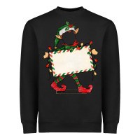 Black customize christmas elf Heavyweight Sweatshirt - CowGirlArtShop