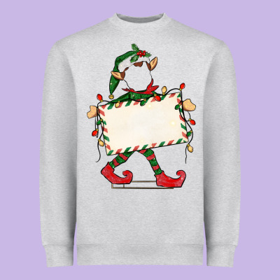 Customize Christmas Elf Heavyweight Sweatshirt Designed By Cowgirlartshop