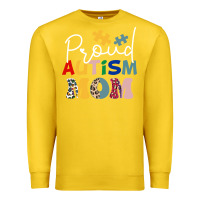 Lemon Proud Autism Mom Leopard Pattern Design Autism Awa Premium Sweatshirt - CowhideDigitalArt