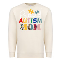 Sandshell Proud Autism Mom Leopard Pattern Design Autism Awa Premium Sweatshirt - CowhideDigitalArt