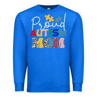True Royal Proud Autism Mom Leopard Pattern Design Autism Awa Premium Sweatshirt - CowhideDigitalArt