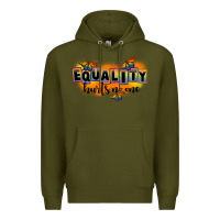 Army Green Equality hurts no one Premium Hoodie - FaDigitalArtStudio