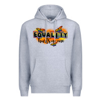 Heather Grey Equality hurts no one Premium Hoodie - FaDigitalArtStudio
